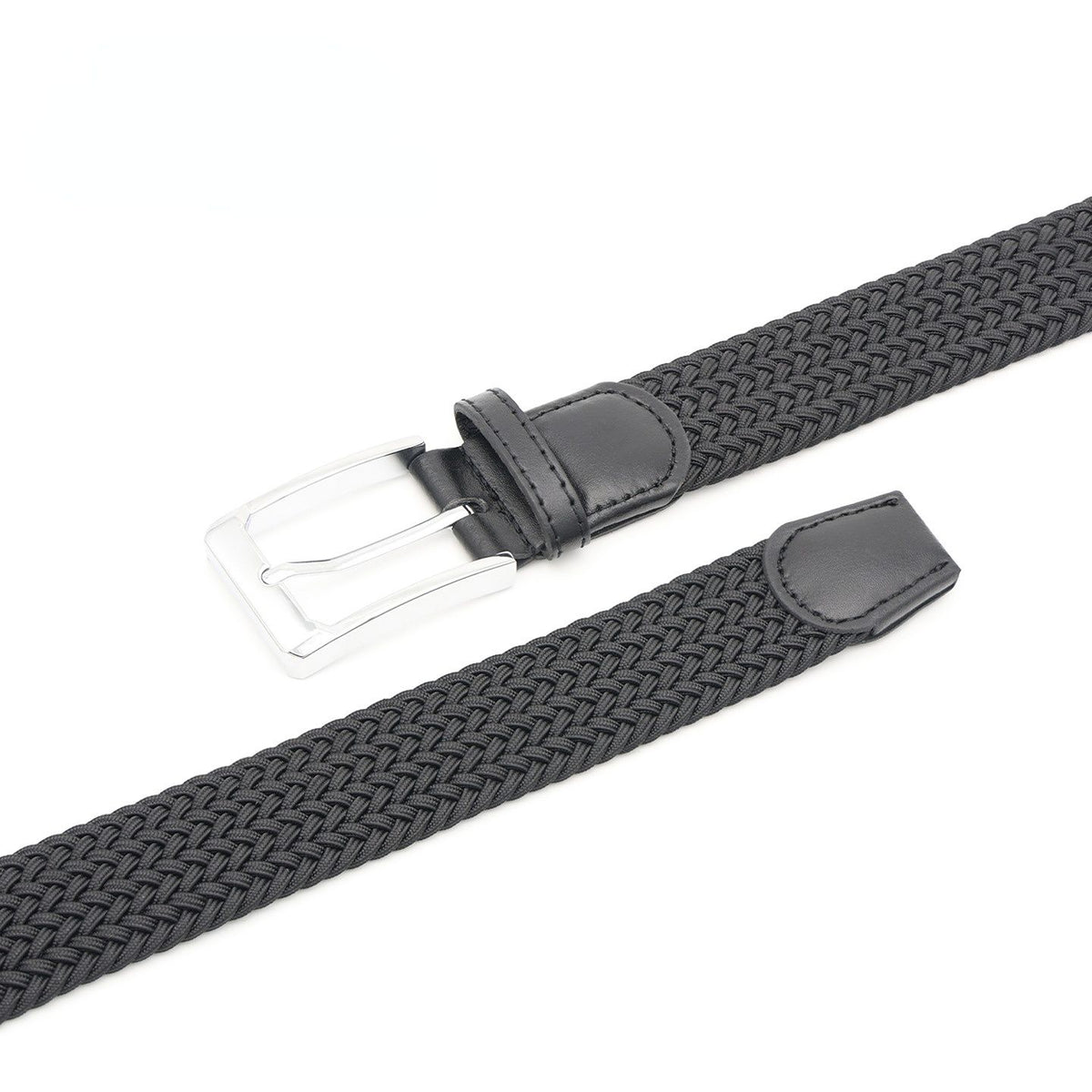 No-Hole Elastic Woven Belt, Unisex Comfortable and Versatile, Strong Elasticity Anti-Loosening, Breathable and Skin-Friendly No Sweating, Essential for Outdoor Sports and Daily Commute, A Casual Style Choice/Grey:L code