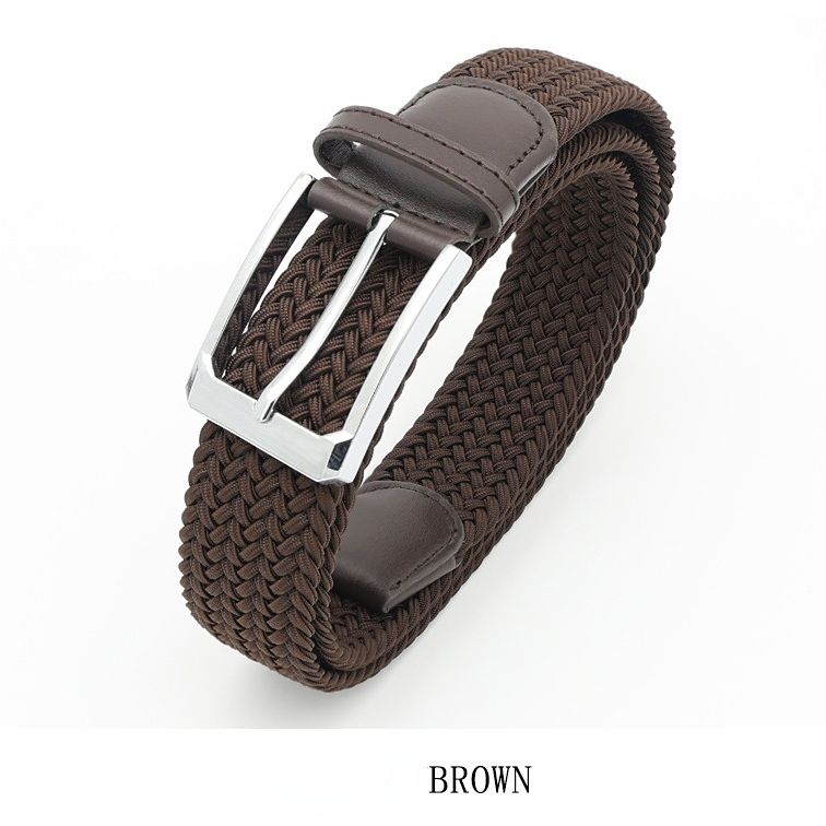No-Hole Elastic Woven Belt, Unisex Comfortable and Versatile, Strong Elasticity Anti-Loosening, Breathable and Skin-Friendly No Sweating, Essential for Outdoor Sports and Daily Commute, A Casual Style Choice/Grey:L code