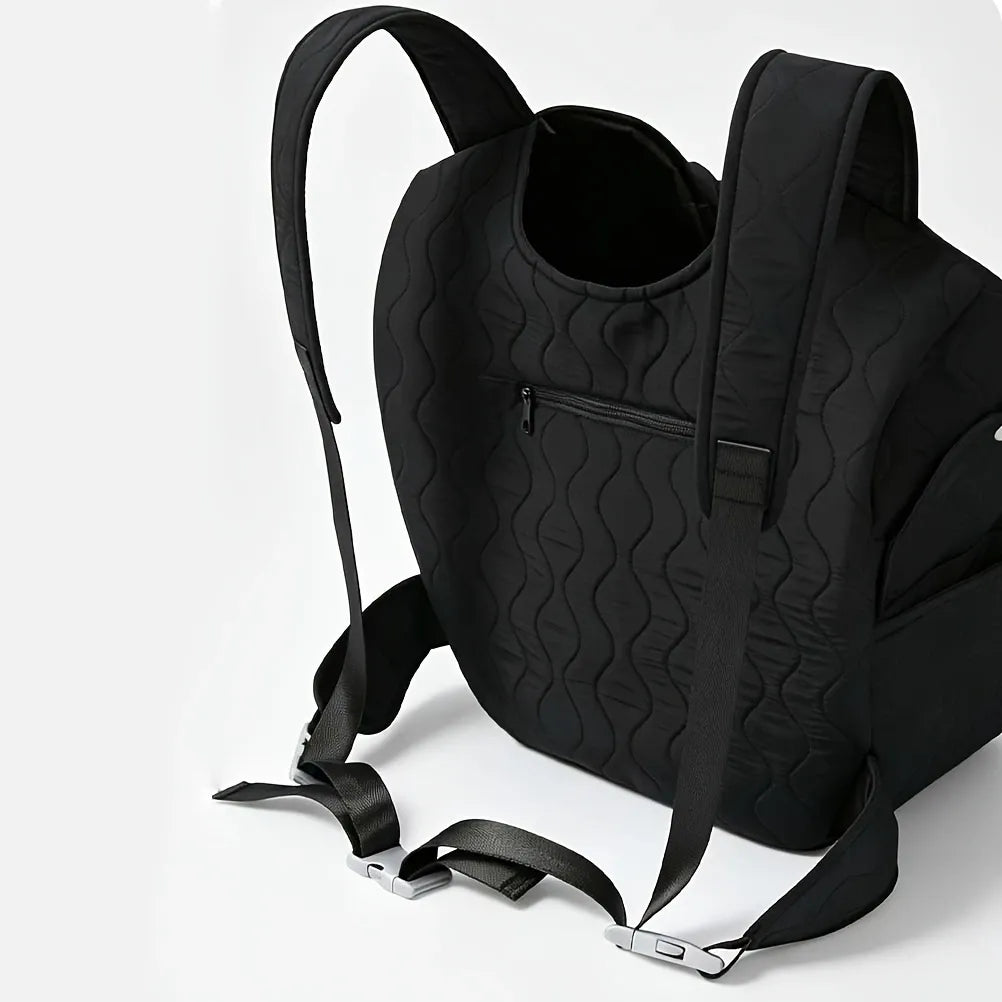 Cute Bear Ear Pet Backpack, Large Capacity Breathable Head-Out, for Small Dogs Cats 3-5kg, Adjustable Wide Straps Front/Back Carry.(black)