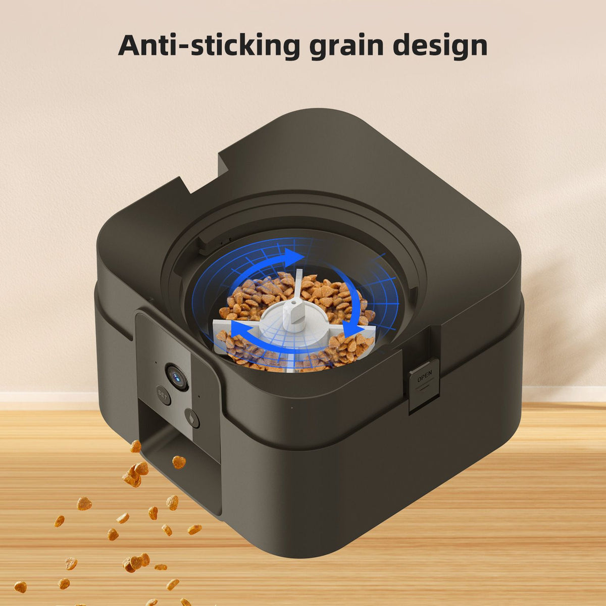 Smart Pet Feeder with Camera 2L, WiFi App Control, Two-Way Audio, USB & Battery Backup(white)