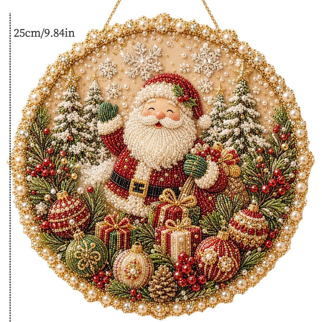 Four Seasons & Holiday Pearl Art DIY Hanging Wreath – 3D Sparkling Adult Craft Ornament with Spring, Summer, Autumn, Winter & Christmas Themes. Curated for Independent Stores. Perfect for Stress Relief, Home Decor & Gifting.[Pumpkin]