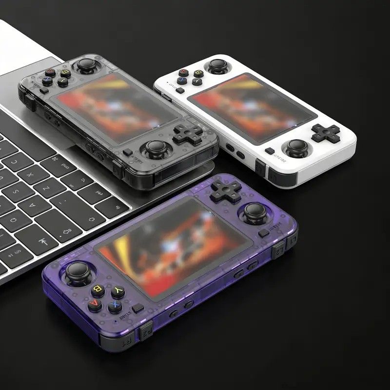 R36H Retro Game Console 128G  Handheld with 23 Emulators, Linux System, 3.5-inch IPS Screen, 640×480 Resolution, USB Charging, Ultra-Long Battery Life, Perfect Gift for Friends.RED