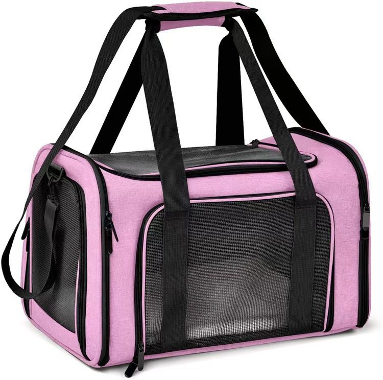 Breathable Multi-Functional Pet Carrier Backpack, Oxford Cloth Car Travel Cat & Dog Carrier, Large Capacity Portable Outdoor Pet Bag.(BLACK,SIZE  L)