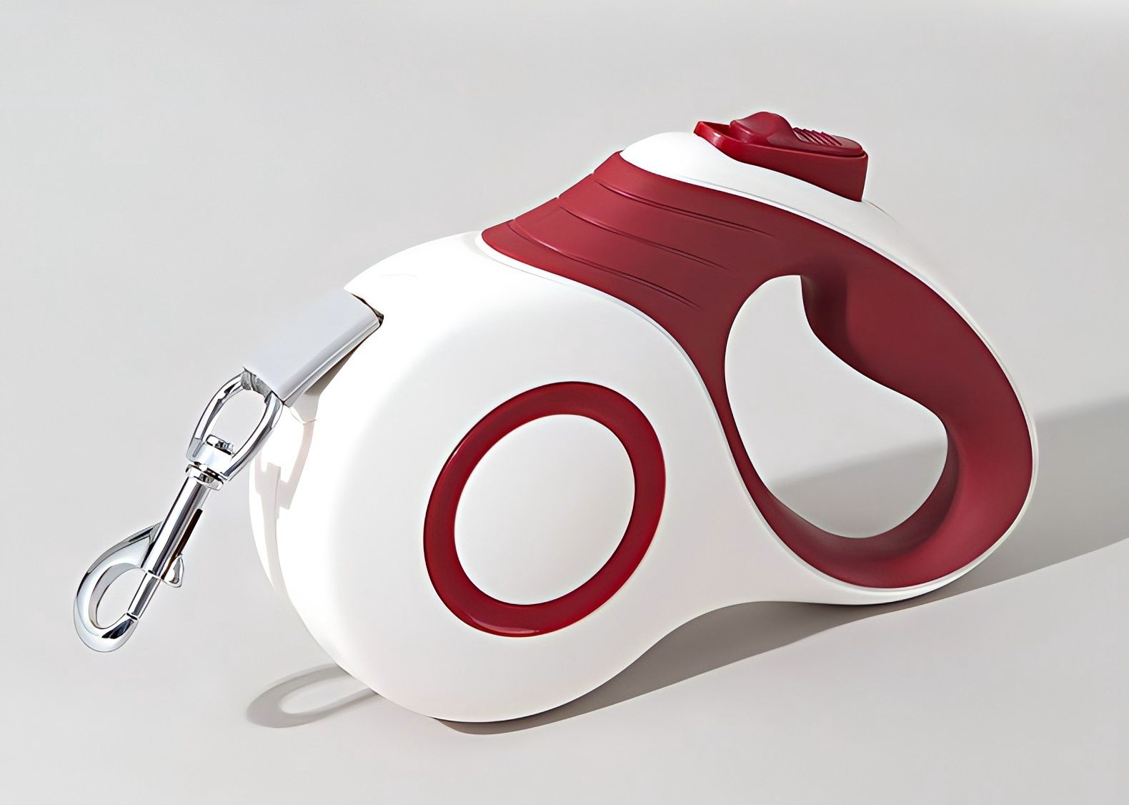 Multi-function Automatic Retractable Pet Leash: High-Strength Anti-Break, One-Click Lock, Comfortable Grip, Eco-Friendly Waste Disposal, 5 Meters/196.85 Inches for Secure Dog Walking(claret-red)