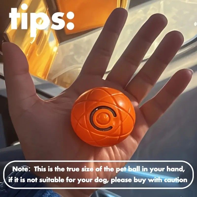 Smart Interactive Rolling Pet Ball – Automatic Self-Moving Cat & Small Dog Toy, Bite-Resistant Rechargeable Boredom Buster 52mm(blue)