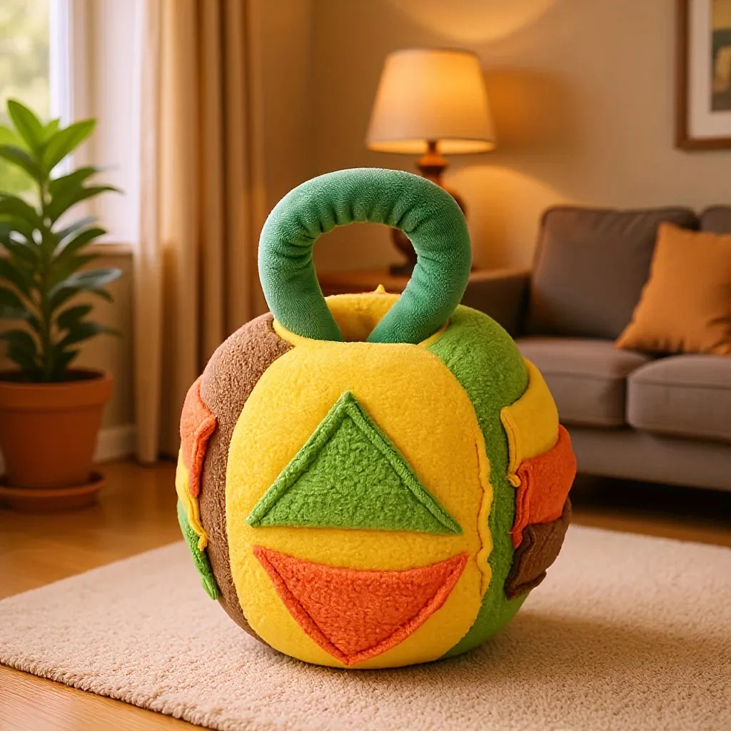 Dog’s Exclusive Happy Planet! Durable Interactive Toy Ball to Spark Instincts & Endless Fun/Deep Apricot