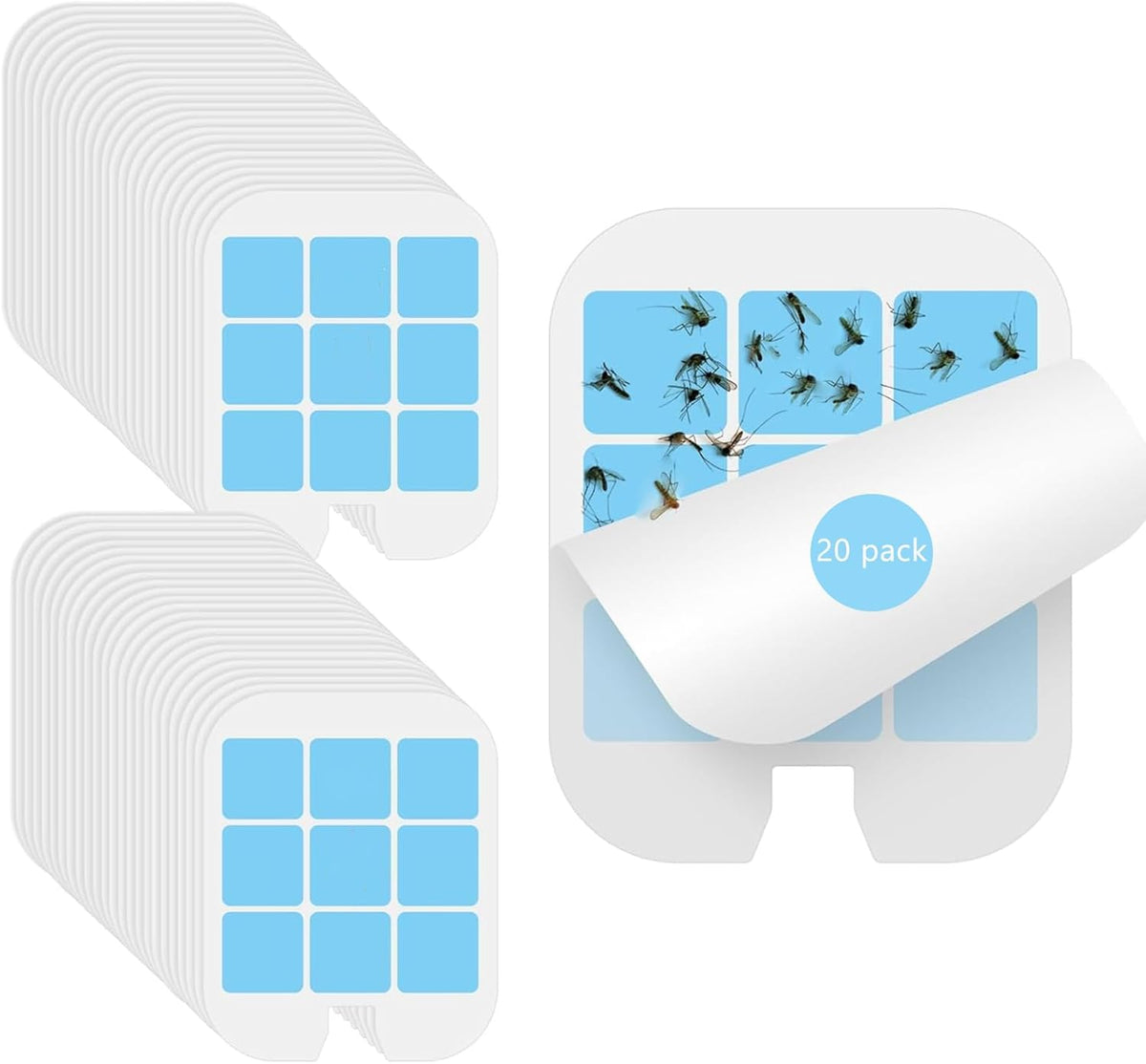 20 Pack Refill Glue Cards Compatible with Safer Home Fly Trap Refill,Applicable to SH502、SH503、23005-06 and DT3005W、DT3005W-DS3, Flying Insect Trap Refill Replacement