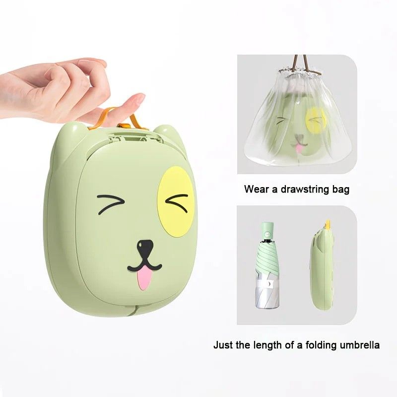 Car Folding Potty, cute cartoon design, folds in seconds for easy carrying, widened seat ring for comfort and stability, suitable for both home and travel.(GREEN)