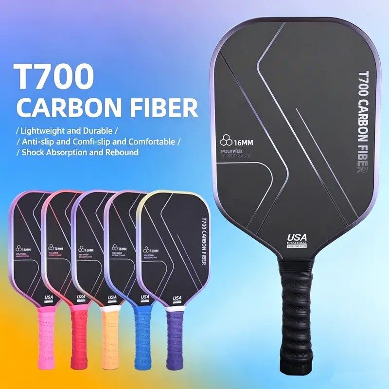 T700 Carbon Fiber Pickleball Paddle Set (2 Pack): 8.0oz Lightweight Widebody Design, Ideal for Beginners & Seniors（pink)