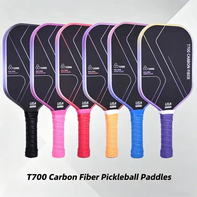 T700 Carbon Fiber Pickleball Paddle Set (2 Pack): 8.0oz Lightweight Widebody Design, Ideal for Beginners & Seniors（pink)