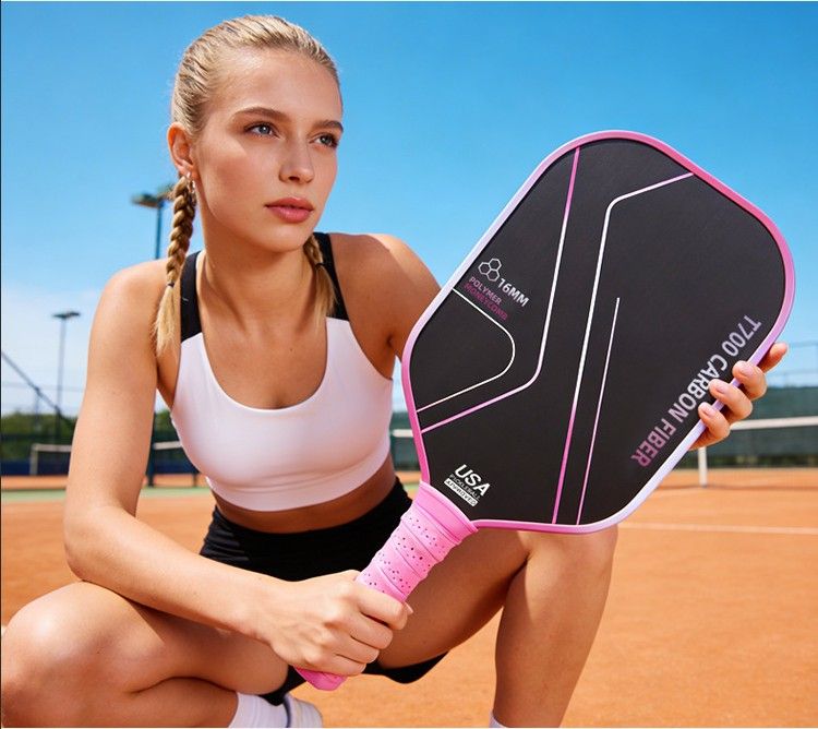 T700 Carbon Fiber Pickleball Paddle Set (2 Pack): 8.0oz Lightweight Widebody Design, Ideal for Beginners & Seniors（pink)