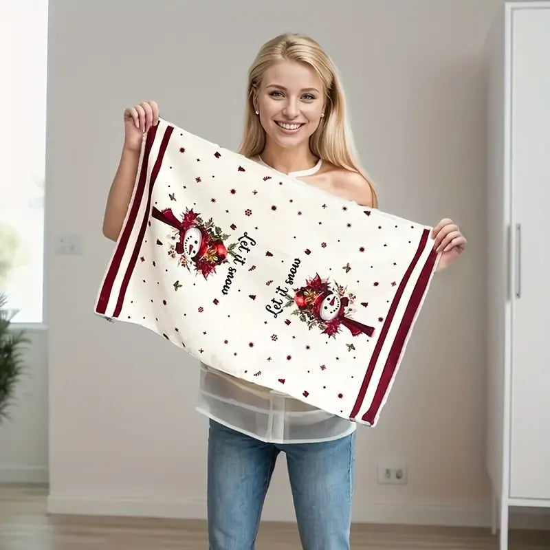 5PCS Microfiber Christmas Towels – Adorable Patterns, Soft & Absorbent, Brighten Up Your Cozy Holiday Moments