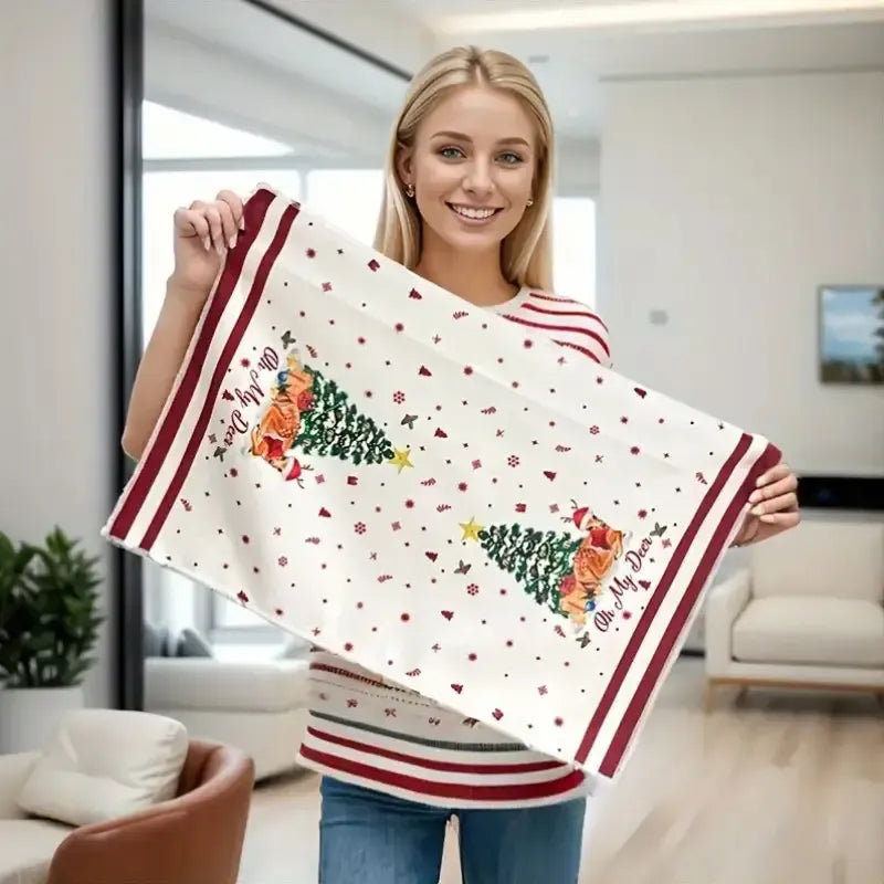 5PCS Microfiber Christmas Towels – Adorable Patterns, Soft & Absorbent, Brighten Up Your Cozy Holiday Moments