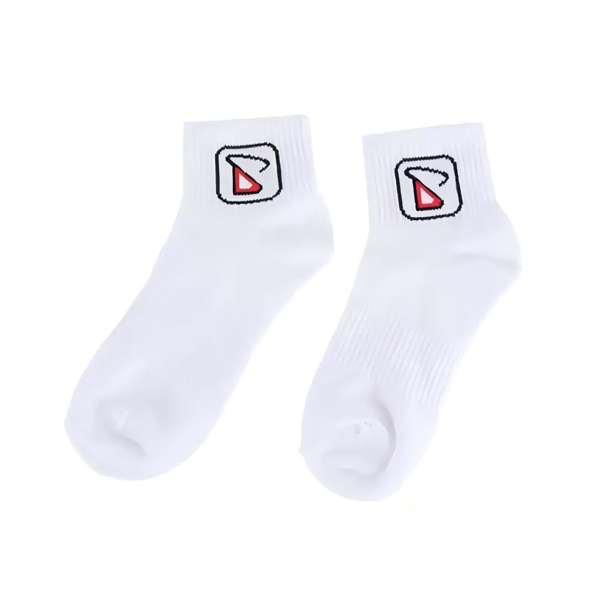 Breathable & moisture-wicking, antibacterial & odor-resistant — SMAIL DARING Bamboo Fiber Sports Socks 2-Pack (1 Pair White + 1 Pair Black) Size 40#-44#