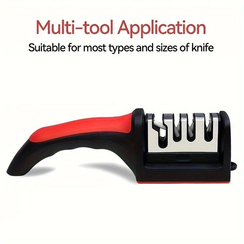Four - stage Professional Knife Sharpener - High - precision Sharpening Stones (Diamond and Ceramic Sharpening Stones), with Anti - slip Handle - Easy to Use, Quick Sharpening, Durable Performance