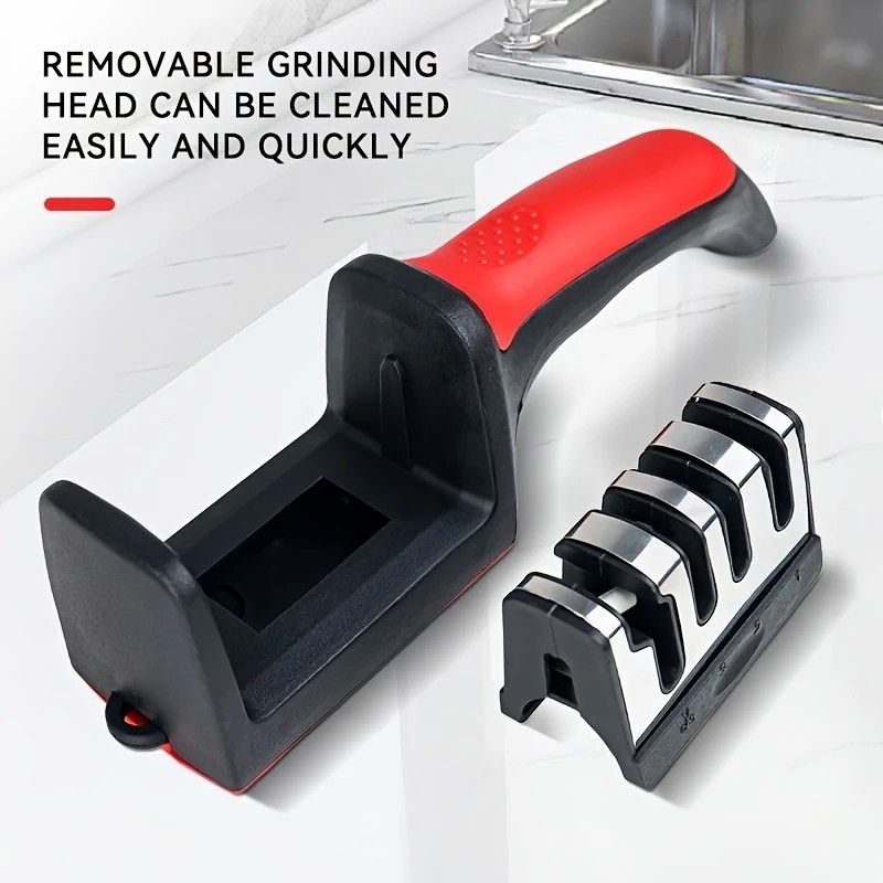 Four - stage Professional Knife Sharpener - High - precision Sharpening Stones (Diamond and Ceramic Sharpening Stones), with Anti - slip Handle - Easy to Use, Quick Sharpening, Durable Performance
