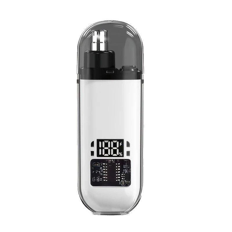 Electric nose hair trimmer, fashionable mini portable, wireless USB charging, suitable for both men and women, super easy-to-use nose hair trimmer.ORANGE