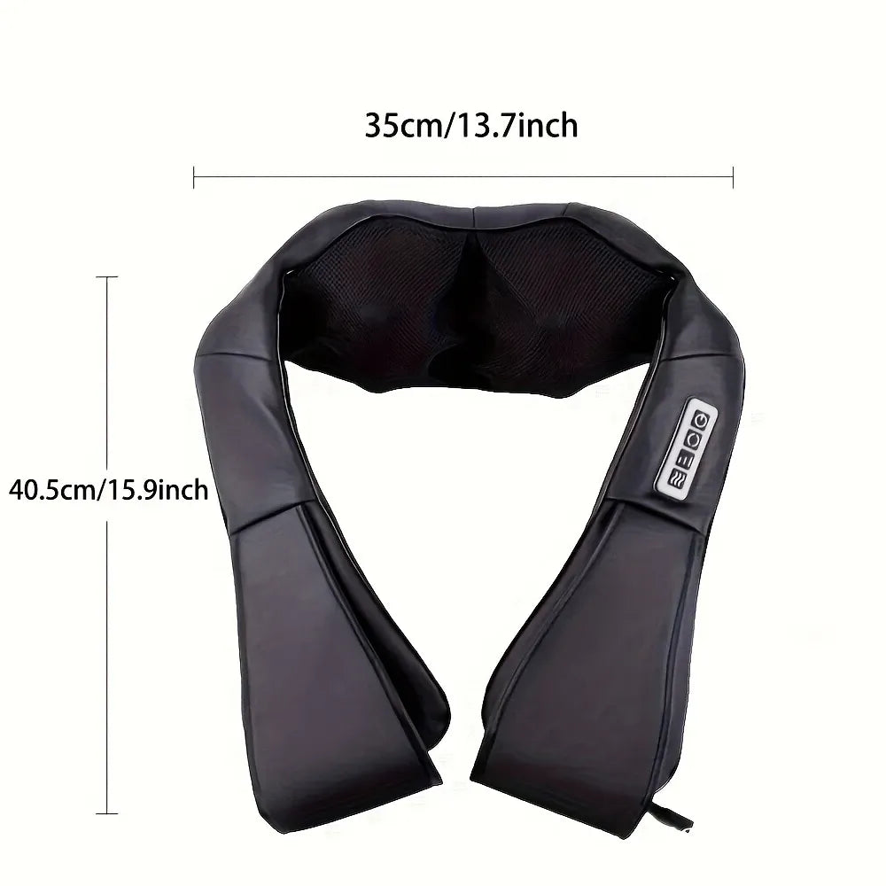 U-Shaped Neck & Shoulder Massager with Heated Surface, Bidirectional Kneading, Office & Car Relaxation Essential