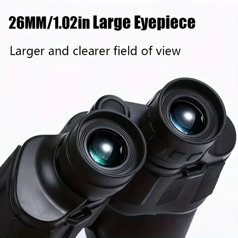 10x50 HD Binoculars - Wide Angle Large Eyepiece - Night Vision for Birdwatching Hiking Concerts - Lightweight & Portable(Black pockmark)
