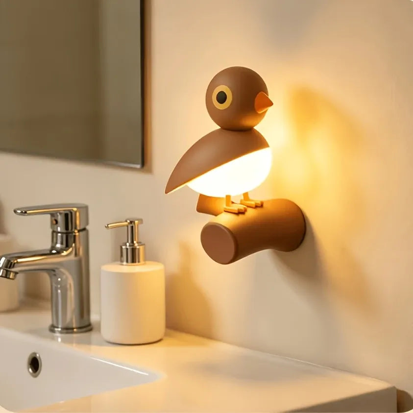 Lucky Bird Motion Sensor Night Light, PIR + Light Dual Control, 7m Range, Magnetic Wall Mount, 800mAh Rechargeable, Soft Warm White.(brown)