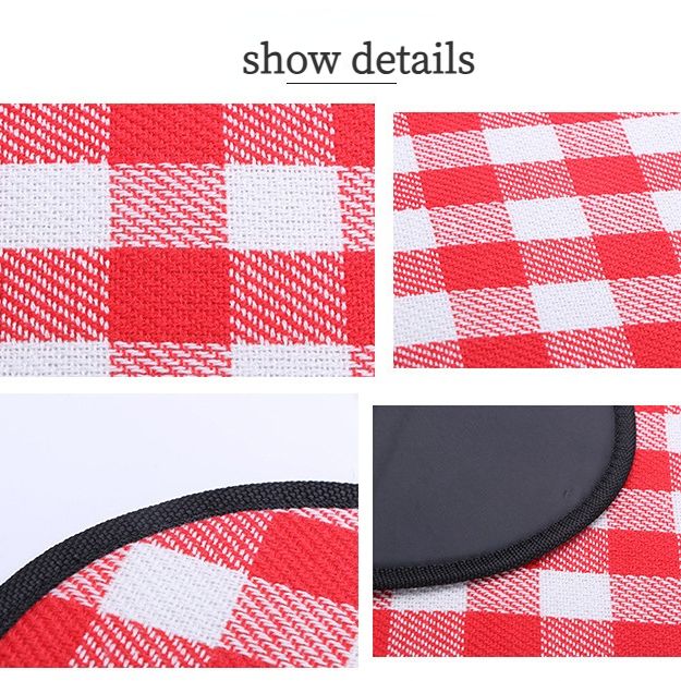 Outdoor Picnic Mat – 3-Layer Thickened Waterproof Camping Rug, Acrylic Sponge TPU, Portable Ground Sheet for Camping & Picnic.(150x200cm, Blue & White Stripes with Leather Straps）