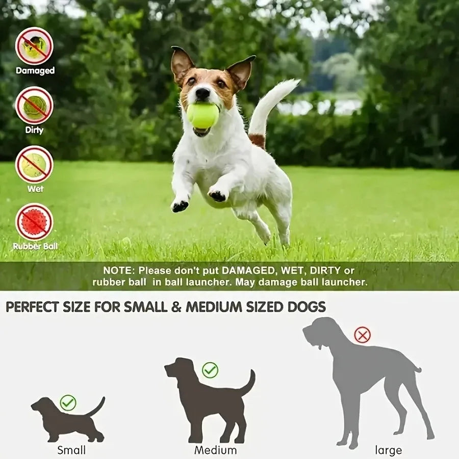 Automatic Pet Ball Launcher Toy with 3 Smart Launch Modes, Built-in Li-ion Battery & USB Charging, Long Battery Life, Indoor/Outdoor Use, Perfect Interactive Training Toy for Small and Medium Dogs(Light green)