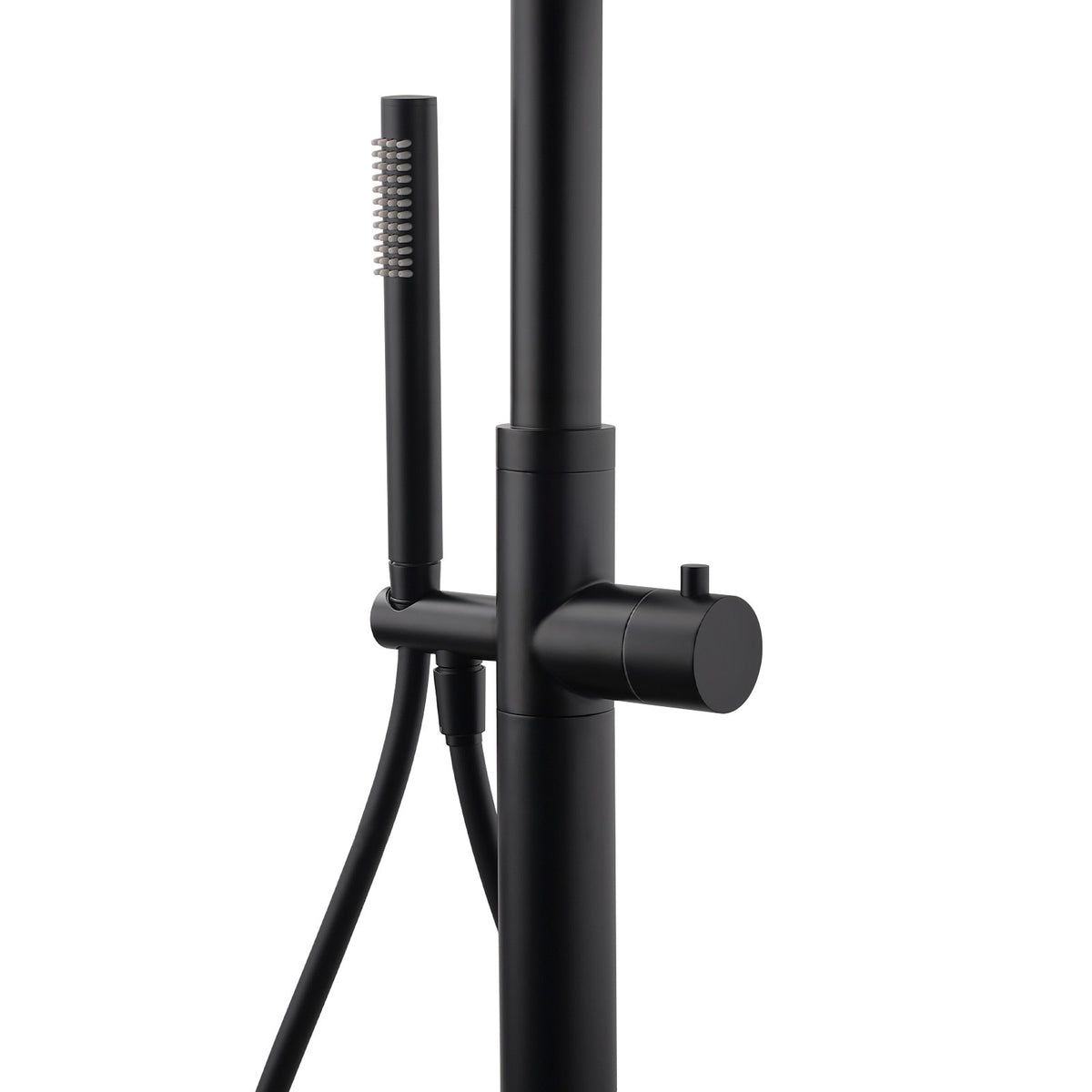 WELS Matte Black 316SUS Dual Shower Set Outdoor Bath System Rainfall 10" Head