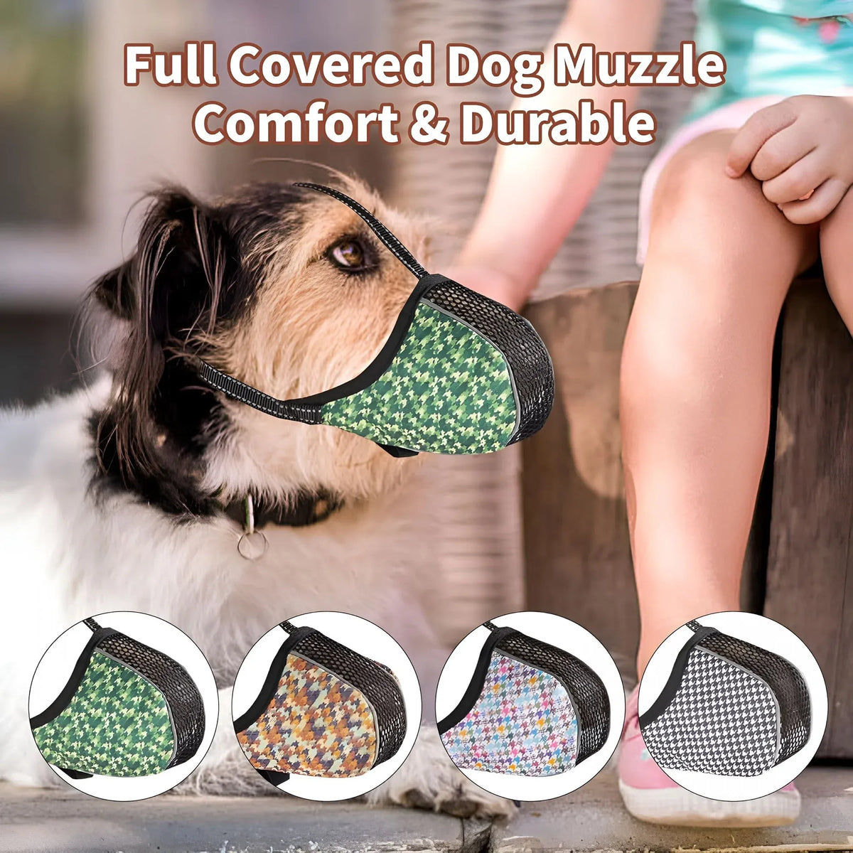 Black Soft Air Mesh Dog Muzzle for Extra Small Dogs, Adjustable Reflective Full Coverage Mouth Guard for Grooming Scavenging, Size XS