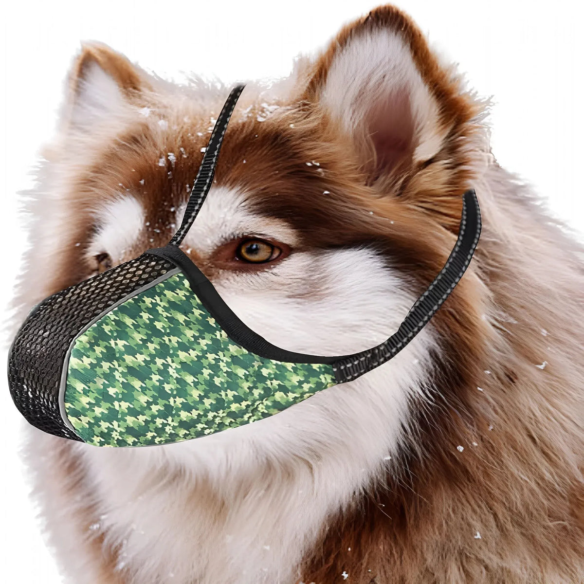 Black Soft Air Mesh Dog Muzzle for Extra Small Dogs, Adjustable Reflective Full Coverage Mouth Guard for Grooming Scavenging, Size XS