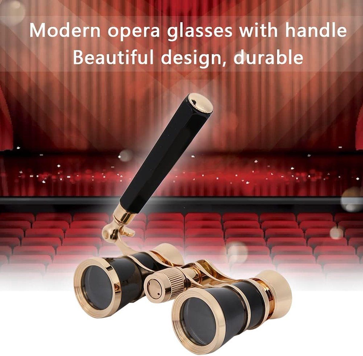 Opera Theater Binoculars, Allecto Plus, 3 x 25, Black