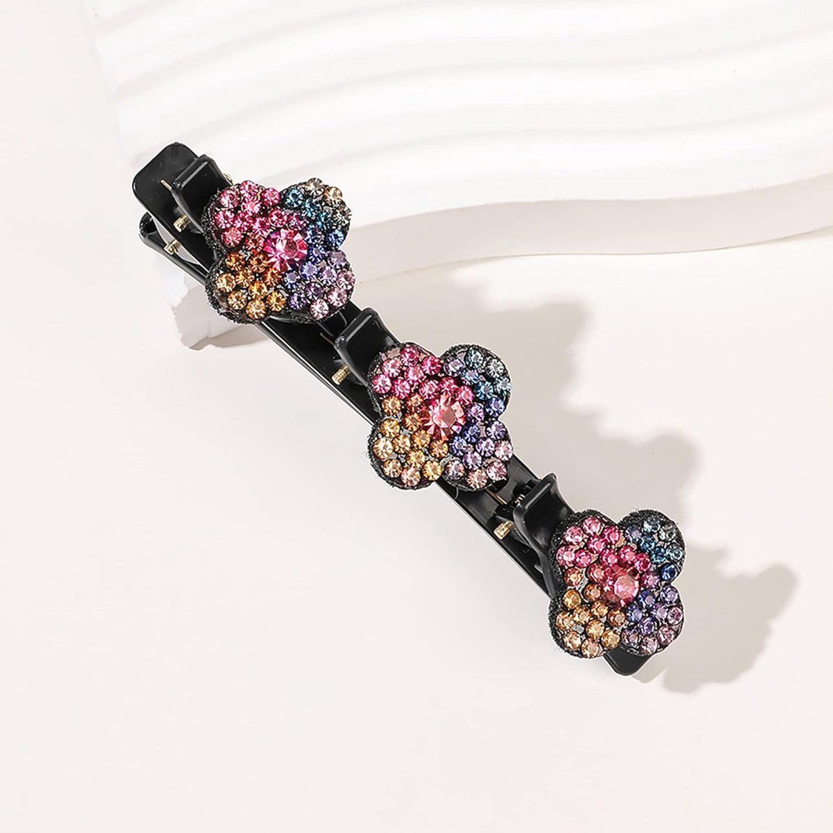 4 Piece Four Leaf Clover Braided Hairpin Set for Women and Girls