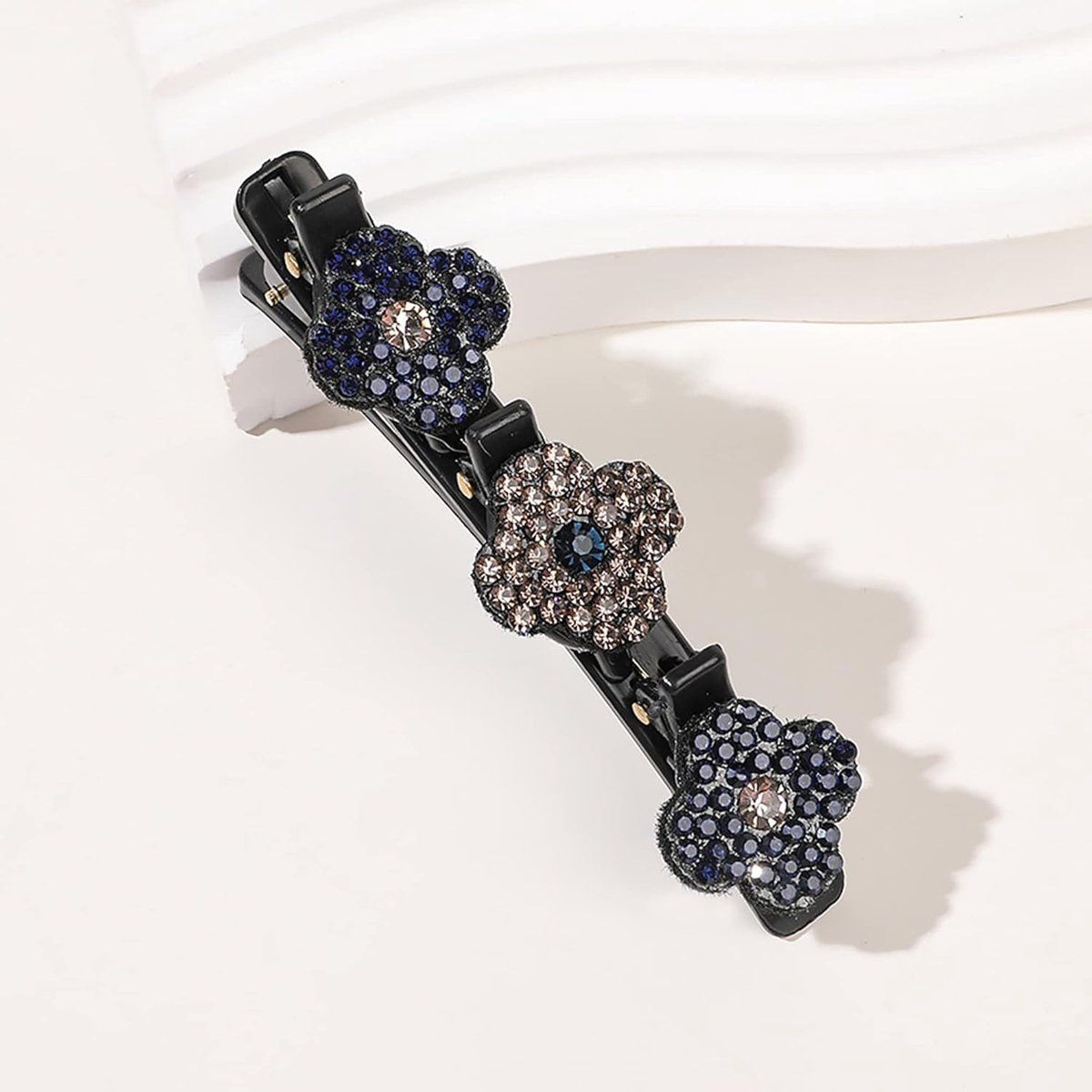 4 Piece Four Leaf Clover Braided Hairpin Set for Women and Girls
