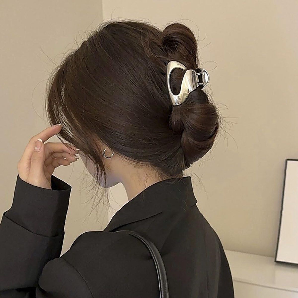 3 Piece Metal Hair Claw Clip Set, Strong Grip Non Slip for Long Hair
