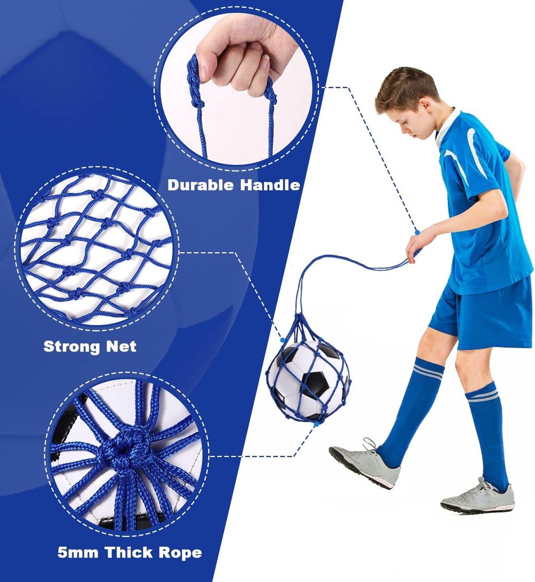 2 Pack Soccer Kick Trainer with Adjustable Waist Strap, Compatible with Ball Sizes 3 to 5