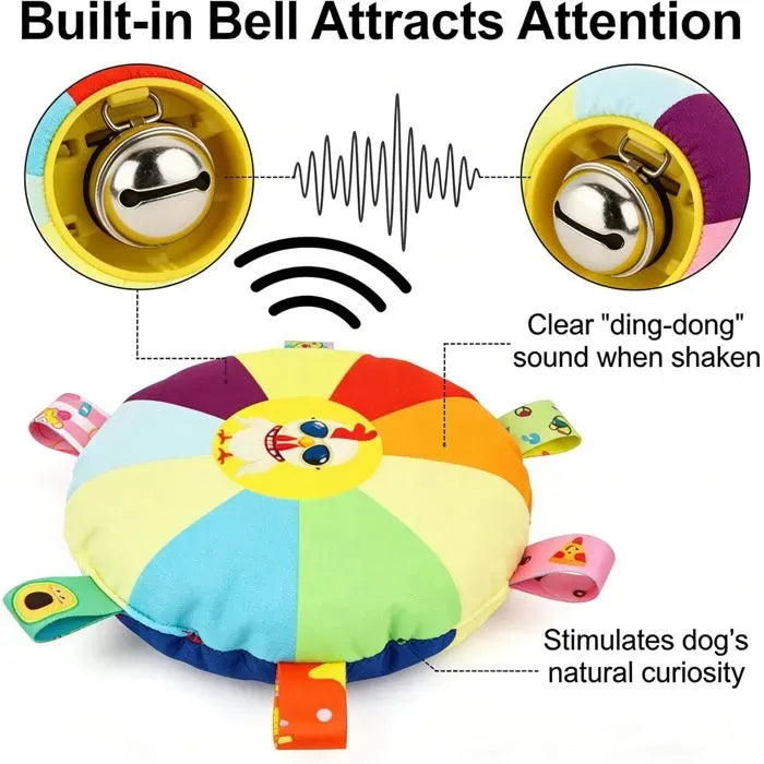Flying Disc Dog Toy with Squeaker for Play and Training, Small and Large Dogs