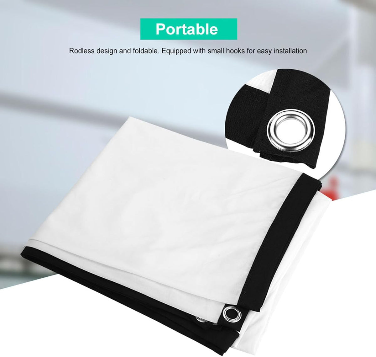 60 Inch 84 Inch 100 Inch Projector Screen 16:9 Foldable Portable Projection Screen Movie Projector Screen for Home Theater Outdoor Indoor (100 Inch) 100 Inch