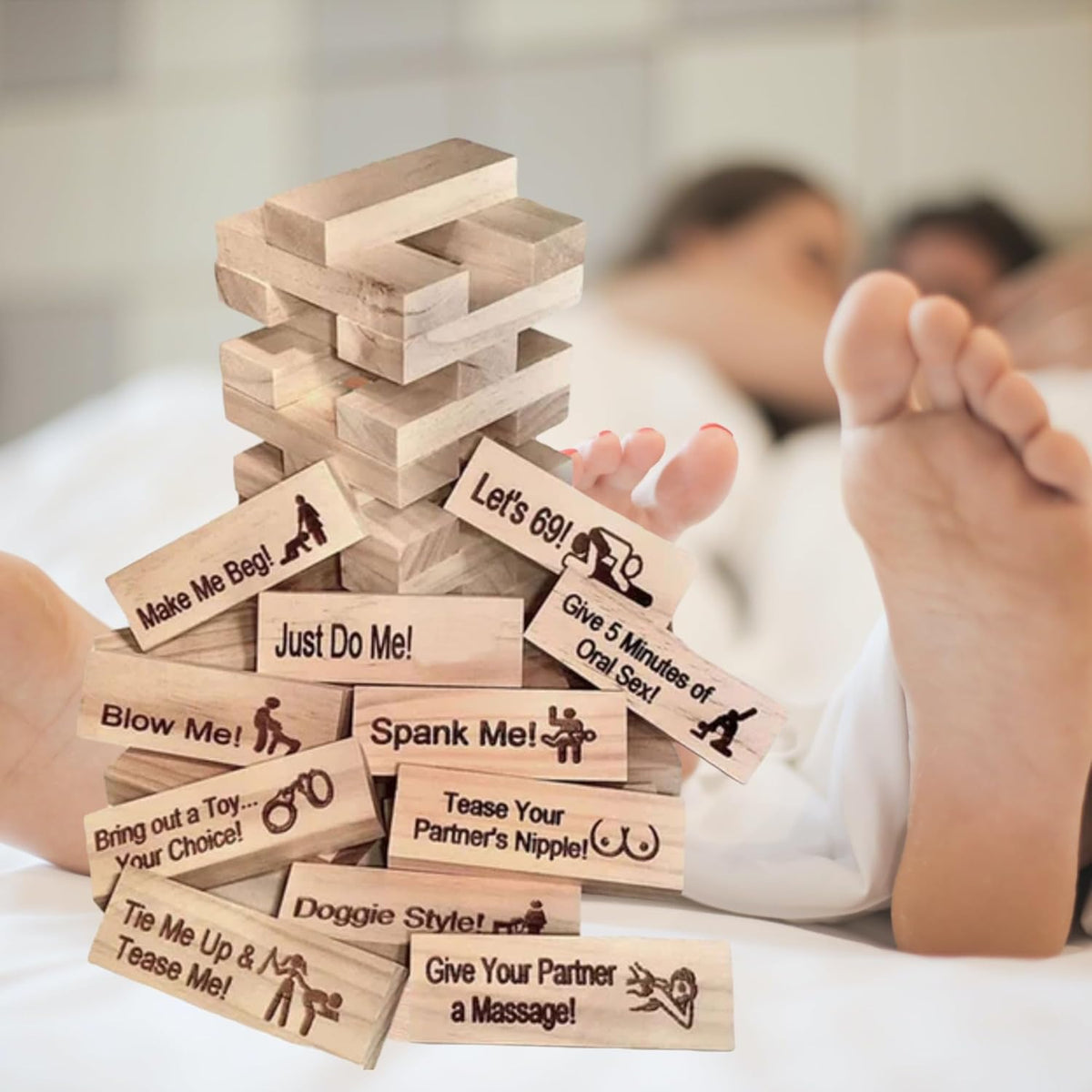 Block Tower Jenga Game Couple Dating Block Tower Jenga Game