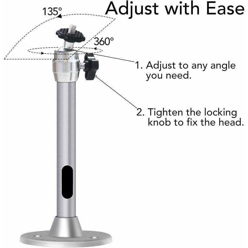 Projector Ceiling Mount, 3kg Load Capacity, 360° Rotation, 90° Tilt Angle, Ceiling and Wall Mount for Mini Projector - Made of Aluminum