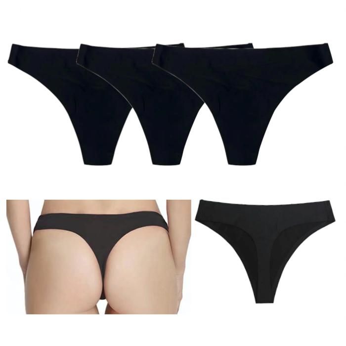 3-pack Seamless Invisible Thong, S