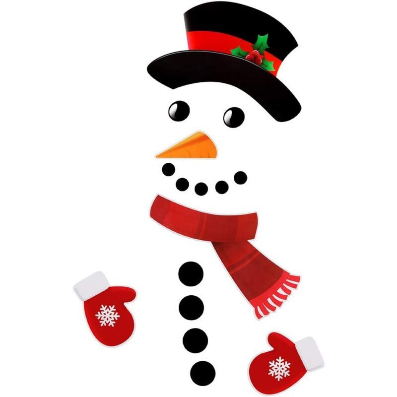 16 Pack Snowman Fridge Magnets, Funny Fridge Magnet Fridge Stickers Holiday Christmas Decorations for Refrigerator, Metal Door, Large