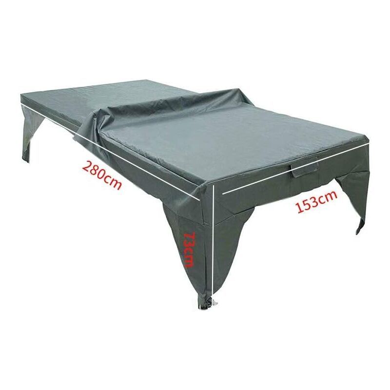 Table Tennis Table Cloth, Polyester Taffeta, Waterproof Ping Pong Table Cloth, Indoor Outdoor Sports Equipment Protection, Garden, Playground, School