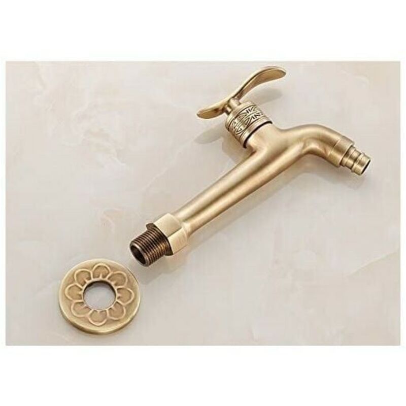 Antique Brass Tap with Lever Handle, Antique Brass Finish, G1 2