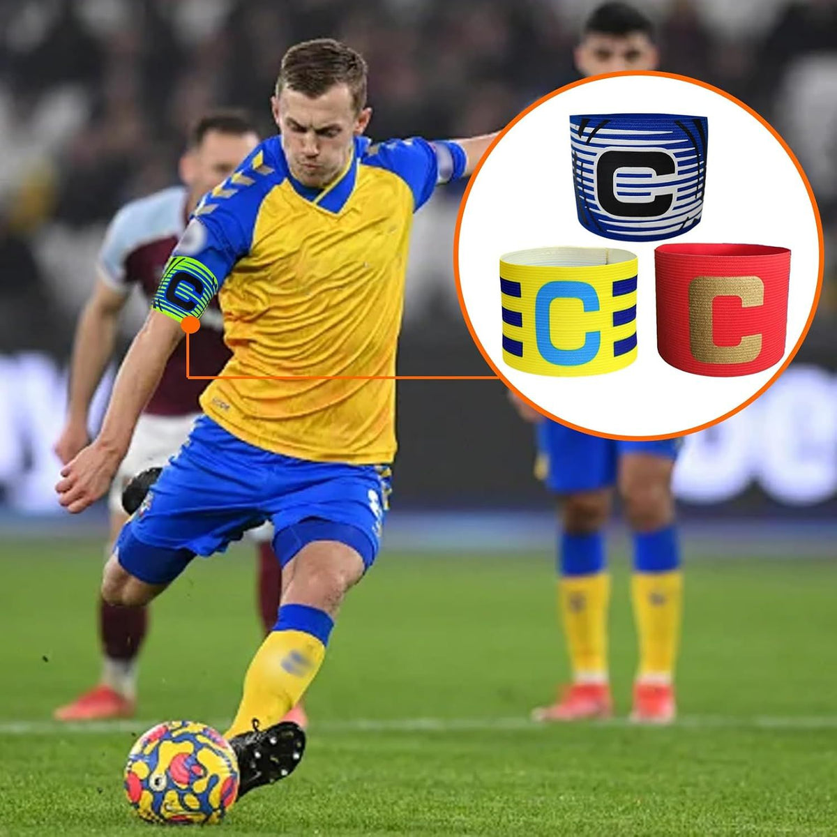 6 Piece Football Captain Armbands 6 Colors 3 Styles