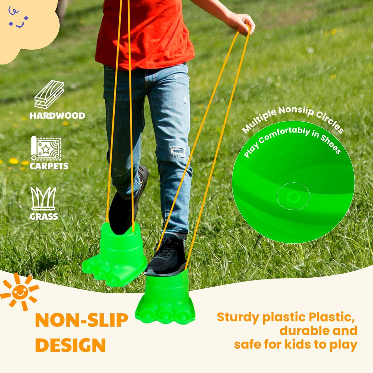 4 Pair Children Balance Stilts Monster Leg Design