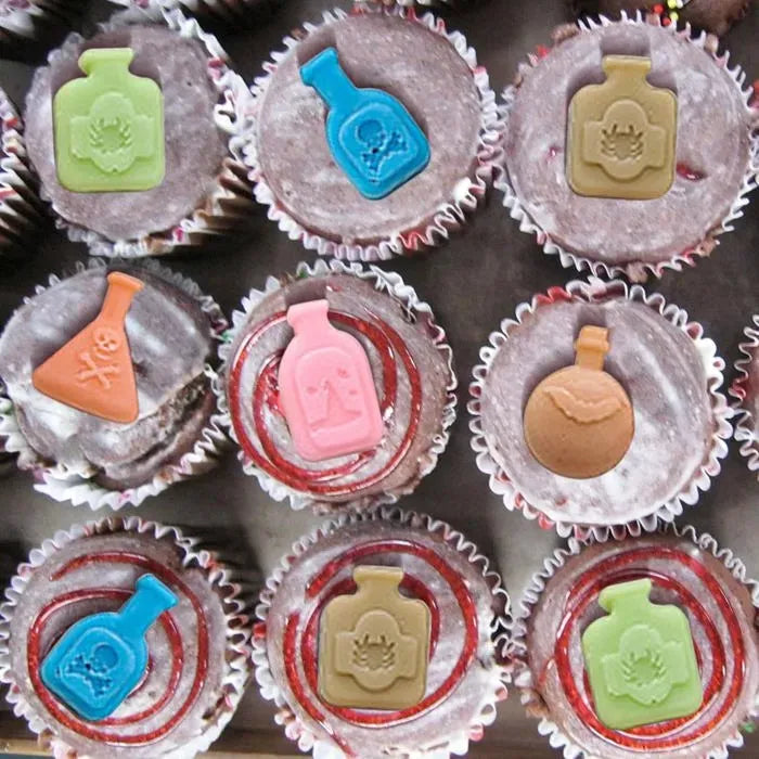 2 Pack Halloween Potion Bottle Silicone Molds, 17 x 9.1 cm