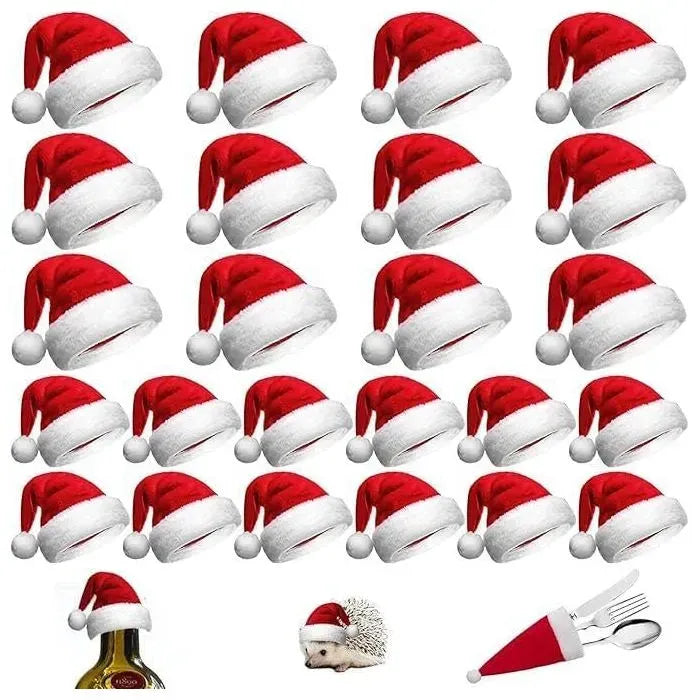 24 Pack Mini Christmas Hat Decorations