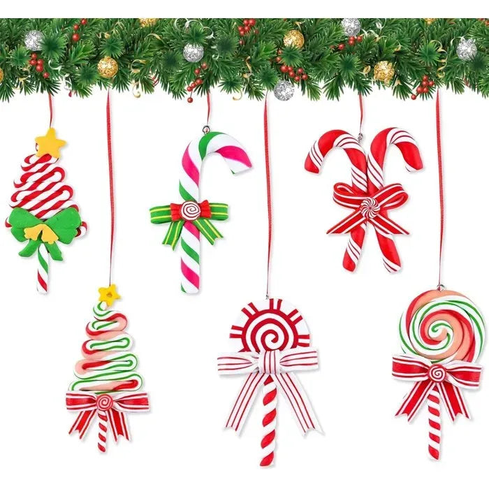 Hanging Candy Cane Christmas Ornaments