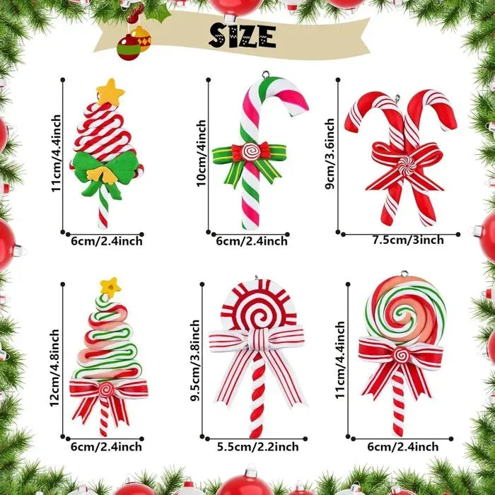 Hanging Candy Cane Christmas Ornaments