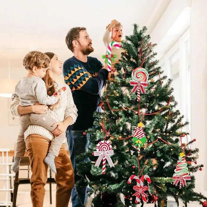 Hanging Candy Cane Christmas Ornaments