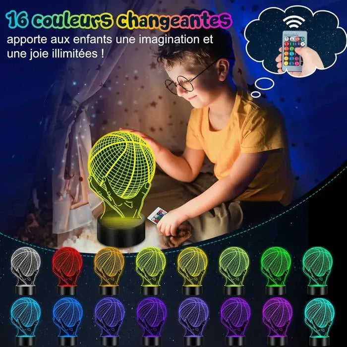 3D Basketball Night Light with 16 Colors